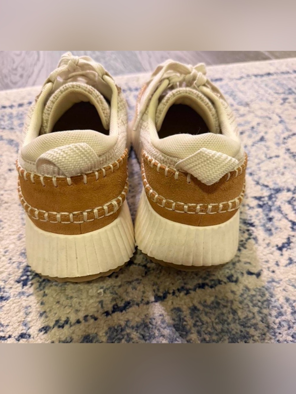 Dolce Vita Cream and Tan Platform Lace-Up Sneakers - Picture 3 of 5